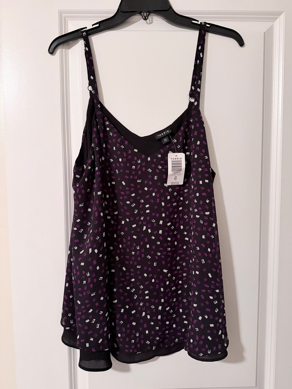 NWT Torrid Sophie Swing Cami Tank Top Confetti Print Size 00 (M/L)